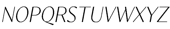 MinSans LightItalic Font UPPERCASE