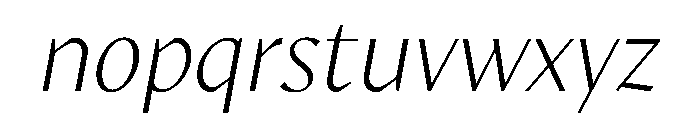 MinSans LightItalic Font LOWERCASE