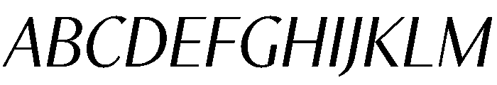 MinSans RegularItalic Font UPPERCASE