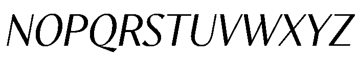 MinSans RegularItalic Font UPPERCASE