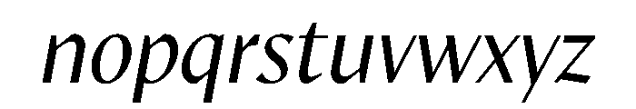 MinSans RegularItalic Font LOWERCASE