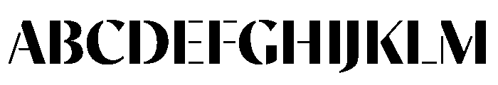 MinSansStencil Black Font UPPERCASE