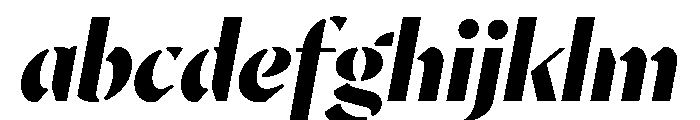 MinSansStencil BlackItalic FONT