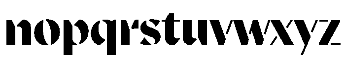 MinSansStencil Black Font LOWERCASE