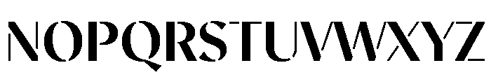 MinSansStencil Bold Font UPPERCASE