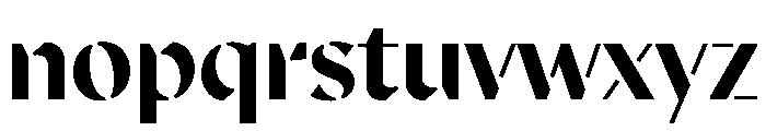 MinSansStencil Bold Font LOWERCASE