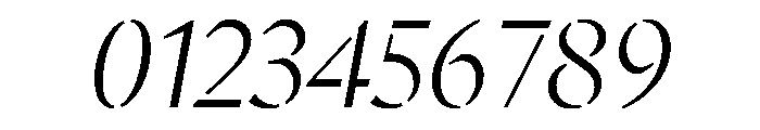 MinSansStencil BookItalic Font OTHER CHARS
