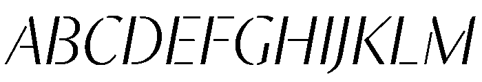 MinSansStencil BookItalic Font UPPERCASE