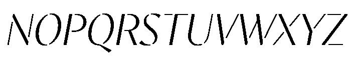 MinSansStencil BookItalic Font UPPERCASE