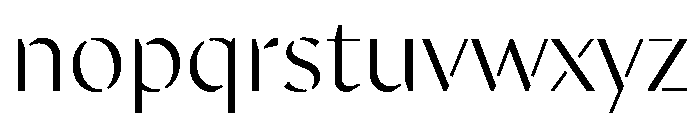 MinSansStencil Book Font LOWERCASE
