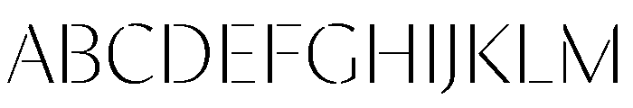 MinSansStencil Light Font UPPERCASE