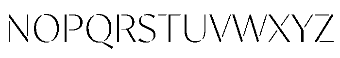 MinSansStencil Light Font UPPERCASE