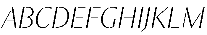 MinSansStencil LightItalic Font UPPERCASE