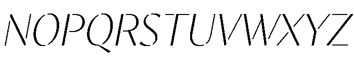MinSansStencil LightItalic Font UPPERCASE