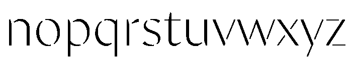 MinSansStencil Light Font LOWERCASE