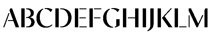 MinSansStencil Medium Font UPPERCASE