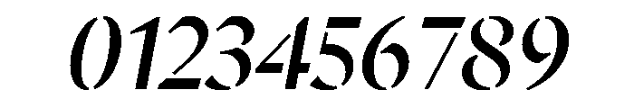 MinSansStencil MediumItalic Font OTHER CHARS