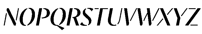 MinSansStencil MediumItalic Font UPPERCASE