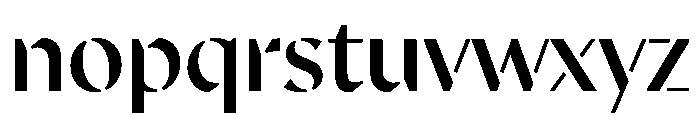 MinSansStencil Medium Font LOWERCASE