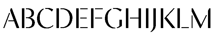 MinSansStencil Regular Font UPPERCASE