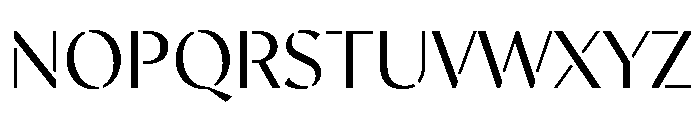 MinSansStencil Regular Font UPPERCASE