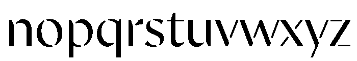 MinSansStencil Regular Font LOWERCASE