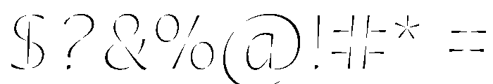 Minerale ExtraLightItalic Font OTHER CHARS