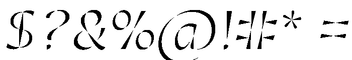 Minerale LightItalic Font OTHER CHARS