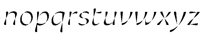 Minerale LightItalic Font LOWERCASE