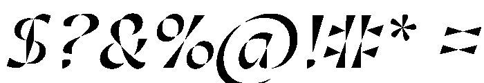 Minerale MediumItalic Font OTHER CHARS