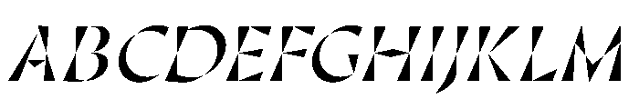 Minerale MediumItalic Font UPPERCASE