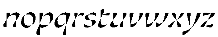 Minerale MediumItalic Font LOWERCASE