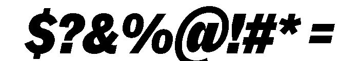 MintGroteskDisplay CondensedBlackItalic Font OTHER CHARS