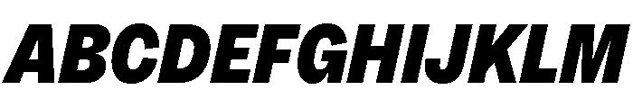 MintGroteskDisplay CondensedBlackItalic Font UPPERCASE