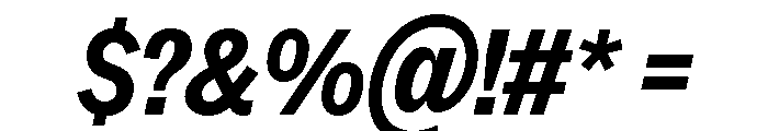 MintGroteskDisplay CondensedBoldItalic Font OTHER CHARS
