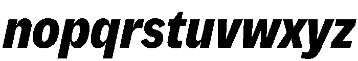MintGroteskDisplay CondensedExtraBoldItalic Font LOWERCASE