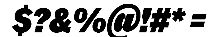 MintGroteskDisplay CondensedHeavyItalic Font OTHER CHARS