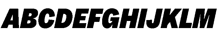 MintGroteskDisplay CondensedHeavyItalic Font UPPERCASE