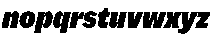 MintGroteskDisplay CondensedHeavyItalic Font LOWERCASE