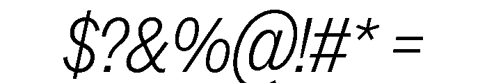 MintGroteskDisplay CondensedLightItalic Font OTHER CHARS