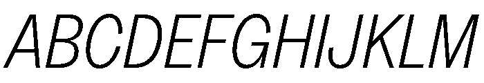 MintGroteskDisplay CondensedLightItalic Font UPPERCASE