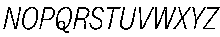 MintGroteskDisplay CondensedLightItalic Font UPPERCASE