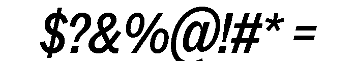 MintGroteskDisplay CondensedMediumItalic Font OTHER CHARS