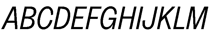 MintGroteskDisplay CondensedRegularItalic Font UPPERCASE