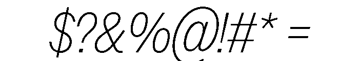 MintGroteskDisplay CondensedThinItalic Font OTHER CHARS