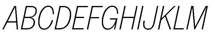 MintGroteskDisplay CondensedThinItalic Font UPPERCASE