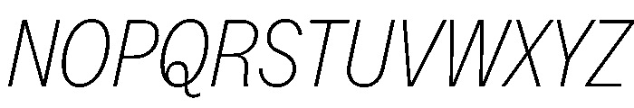 MintGroteskDisplay CondensedThinItalic Font UPPERCASE