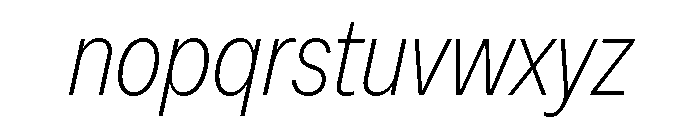 MintGroteskDisplay CondensedThinItalic Font LOWERCASE