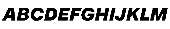 MirageTRIAL BlackItalic Instance Font UPPERCASE