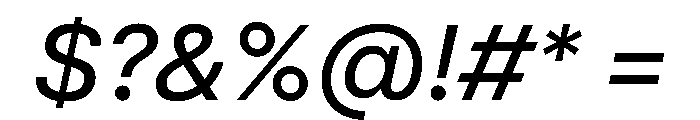 MirageTRIAL BookItalic Instance Font OTHER CHARS
